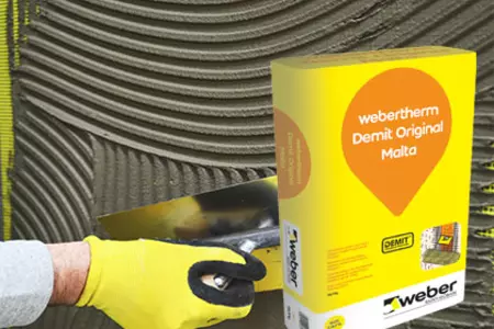 webertherm demit original malta se uporablja za armiranje EPS-F izolacije v fasadnem sistemu weberthem demit original