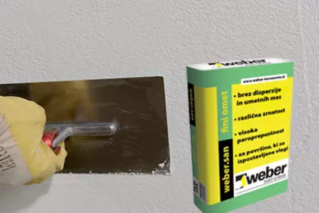 webersan fini omet - je sanirni omet, primeren za notranje in zunanje površine