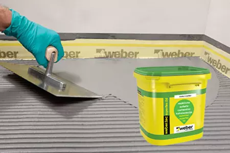 webertec superflex D2 - Hidroizolacija kleti, temeljev, vodnih zajetij, bazenov, teras, balkonov, kopalnic, tušov, kuhinj...