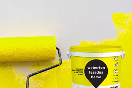 weberton silikat - silikatna fasadna barva 