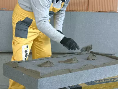 Priprava in nanašanje fasadnega lepila