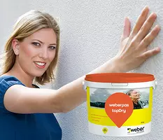 Fasada Weber - inovativni zaključni sloj / omet