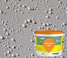 Elastičen silikonski fasadni zaključni sloj s q3 tehnologijo treh veziv.