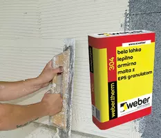 webertherm 304 Bela lahka armirna malta z EPS granulatom