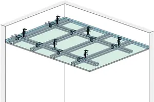 MD10AR - Spuščen strop z dvonivojsko kovinsko podkonstrukcijo z Aquaroc cementno ploščo MD10AR - Spuščen strop z dvonivojsko kovinsko podkonstrukcijo z Aquaroc cementno ploščo