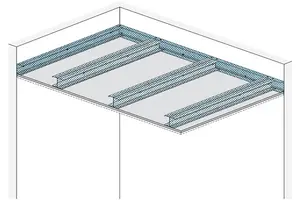 FD20RB - Samonosilen strop – Sistem „XL“ z Rigips gradbeno ploščo RB.