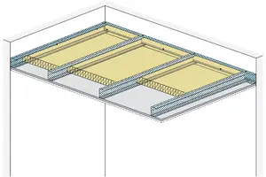 FD11RF - Samonosilen strop – Sistem „L“ z Rigips ognjeodporno ploščo RF.