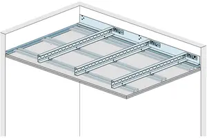 WS11RF - Strop z nosilci dolgega razpona Sistem „L“ z Rigips ognjeodporno ploščo RF oz. Rigips Die Dicke RF.