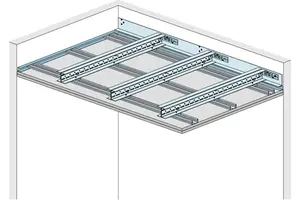 WS21RF - Strop z nosilci dolgega razpona Sistem „XL“ z Rigips ognjeodporno ploščo RF oz. Rigips Die Dicke RF.