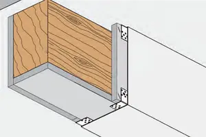 BH23RF - 3-strane obloge lesenih nosilcev R 30 do R 90 z Rigips ognjeodporno ploščo RF.