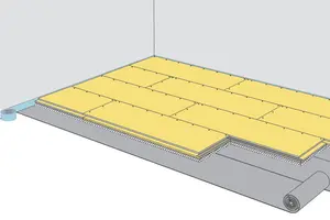 FS10REPS - Rigidur estrih element 40 PS oz. Rigidur estrih element 50 PS, z Rigidur H mavčno vlakneno ploščo in kaširano ploščo iz trde pene (polistiren).