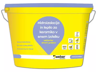 webertec smart protect - Lepilo za keramiko, ki je hkrati hidroizolacija.