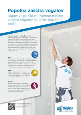 Zaščitni vogalniki za suhomontažno gradnjo