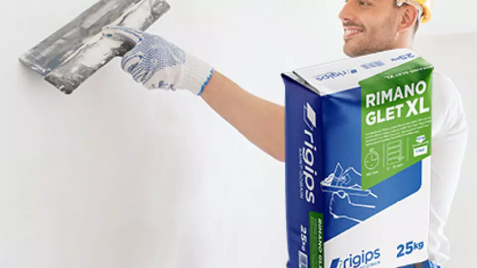 Rigips RIMANO Glet XL zelo fina in svetla mavčna izravnalna masa za notranje prostore