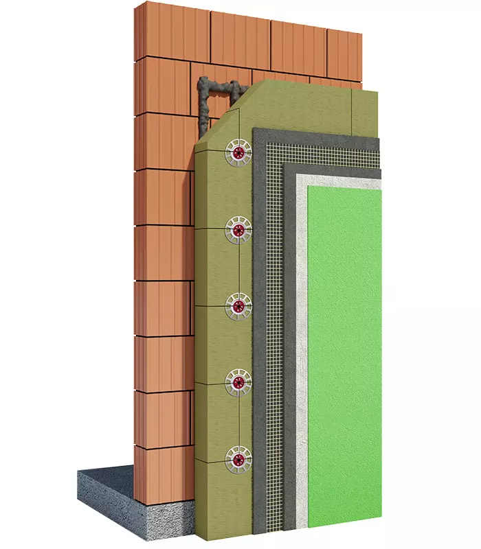 webertherm family MW - Fasadni sistem na izolaciji iz kamene volne, ki povečuje požarno varnost in zvočno izolativnost konstrukcije.