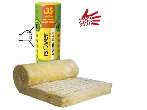 Isover Unirol Plus - toplotna izolacija poševnih streh, stropov, letvic, konstrukcij lesenih hiš...