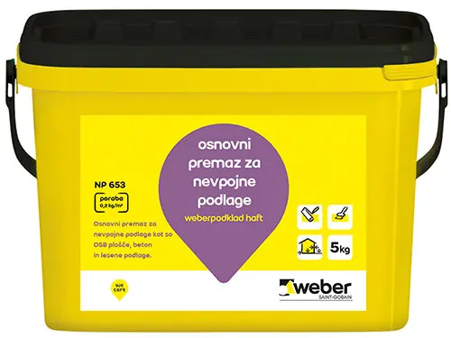 Osnovni premaz, ki se nanaša na nevpojne podlage (beton, OSB, les, pločevina) pred lepljenjem izolacije. 