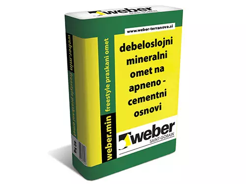 webermin freestyle - debeloslojni praskani omet - praskana terranova - weber