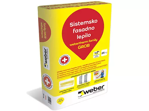 webertherm family GROB - fasadno lepilo za lepljenje in armiranje
