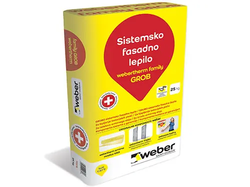 webertherm family GROB - fasadno lepilo za lepljenje in armiranje