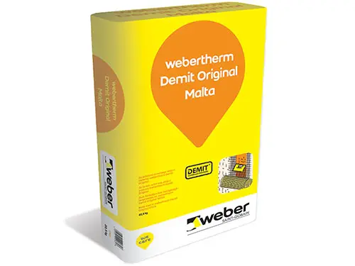 webertherm demit original malta se uporablja za armiranje EPS-F izolacije v fasadnem sistemu weberthem demit original