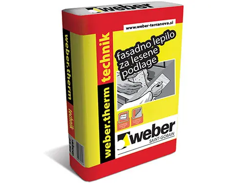 webertherm Technik - fasadno lepilo za lesene podlage