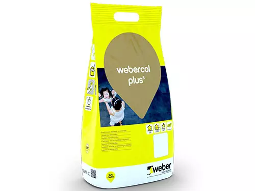 webercol plus5 - Visoko kakovostno, fleksibilno lepilo za lepljenje keramike na notranjih in zunanjih talnih in stenskih površinah.