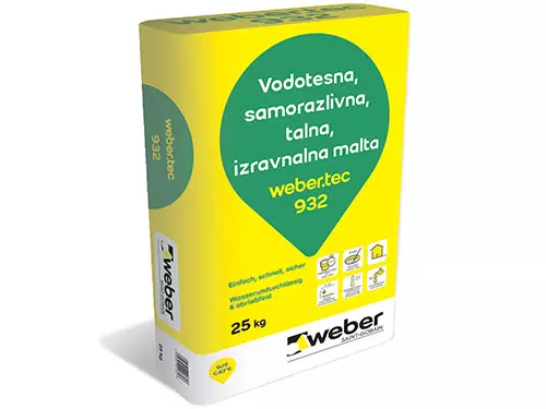 webertec 932 - Vodotesna, samorazlivna talna izravnalna masa.