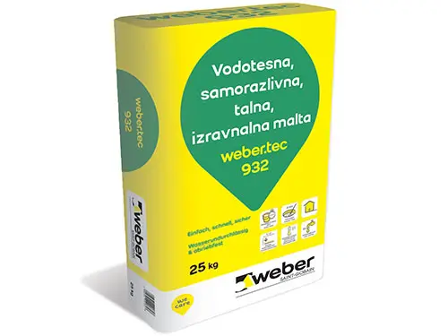 webertec 932 - Vodotesna, samorazlivna talna izravnalna masa.