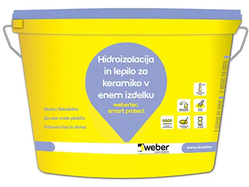 webertec smart protect - Lepilo za keramiko, ki je hkrati hidroizolacija.