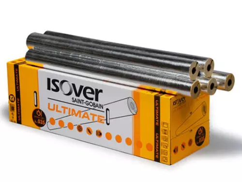 ISOVER U PROTECT PIPE SECTION ALU2 - Rešitev 2 v 1 za maksimalno zaščito pred ognjem in vročino. Toplotna in protipožarna zaščita za cevi.