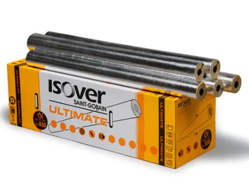 ISOVER U PROTECT PIPE SECTION ALU2 - Rešitev 2 v 1 za maksimalno zaščito pred ognjem in vročino. Toplotna in protipožarna zaščita za cevi.