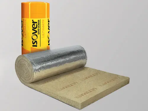 Protipožarni filc iz ULTIMATE, laminiran z aluminijem. Za fleksibilno tesnjenje negorljivih cevovodov R30 do R120.
