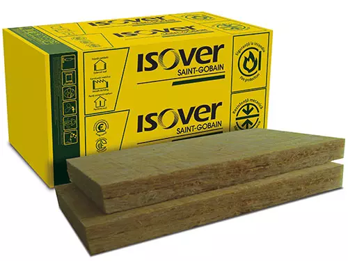 ISOVER PLC - Trpežna plošča iz mineralne kamene volne, ki se lahko uporablja za predelne stene, prezračevane fasade in celo izolacijo industrijske opreme.