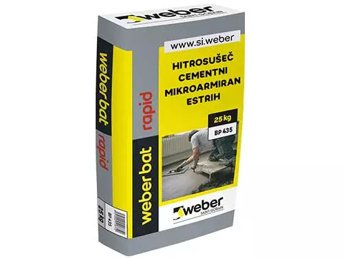 weberbat rapid - Hitrosušeč cementni mikroarmiran estrih.