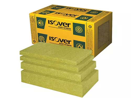 Isover Polterm Uni - Plošče iz kamene mineralne volne za zvočno, toplotno in požarno izolacijo imajo toplotno prevodnost λD = 0,038 W/mK in so namenjene za izolacijo predelnih in okvirnih konstrukcijskih sten.