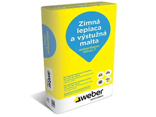Izdelava fasade pozimi. Sistemsko fasadno lepilo za lepljenje izolacijskih plošč in izdelavo armirnega sloja v zimskih razmerah. Weber
