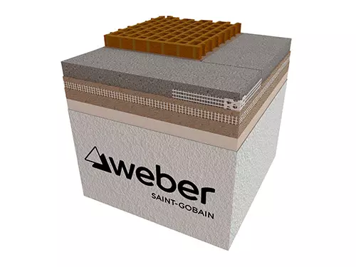 weber vogalnik z mrežo - fasada
