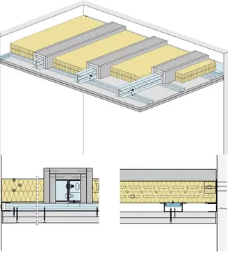 WS22RF - Strop z nosilci dolgega razpona Sistem „XL“ z Rigips ognjeodporno ploščo RF oz. Rigips Die Dicke RF.